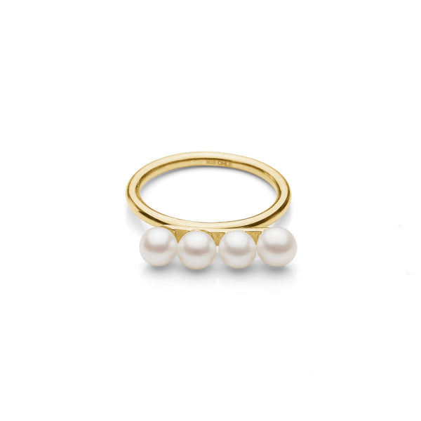 Jamie Pearl Ring - HIGH POLISHED GOLD