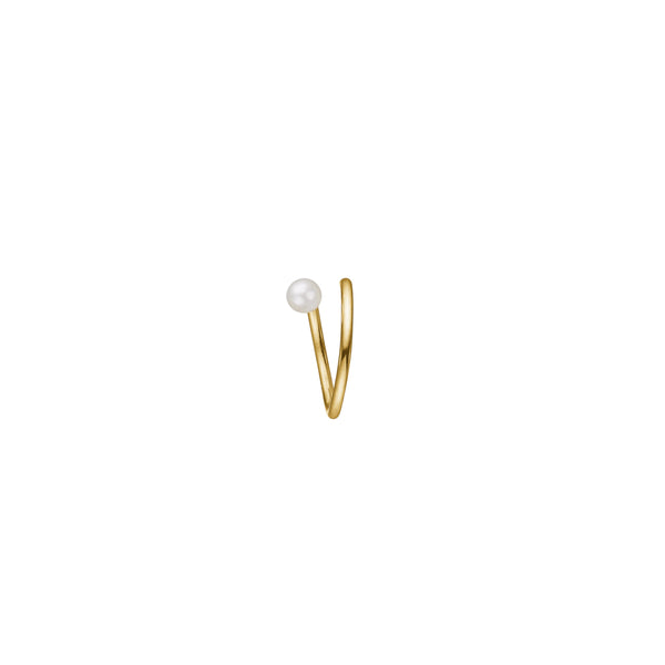 Pearl Twirl Earring - HIGH POLISHED GOLD