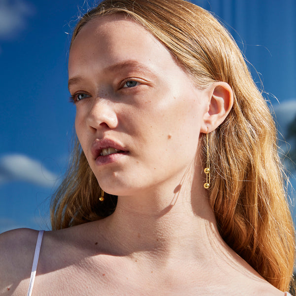 Abby Threader Earring - HIGH POLISHED GOLD