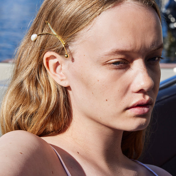 Callis Hair Slide - HIGH POLISHED GOLD