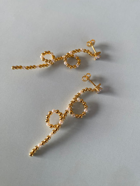 Silje Pearl Earring - HIGH POLISHED GOLD