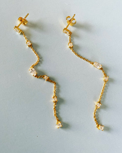 Jamina Chain Earring - HIGH POLISHED GOLD