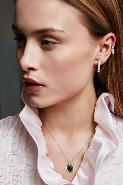 Laura Pearl Earring - SILVER