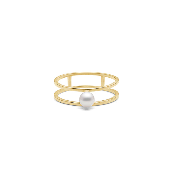 gold ring pearl