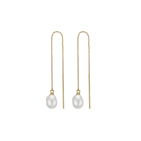 Eliza Pearl Earring - HIGH POLISHED GOLD